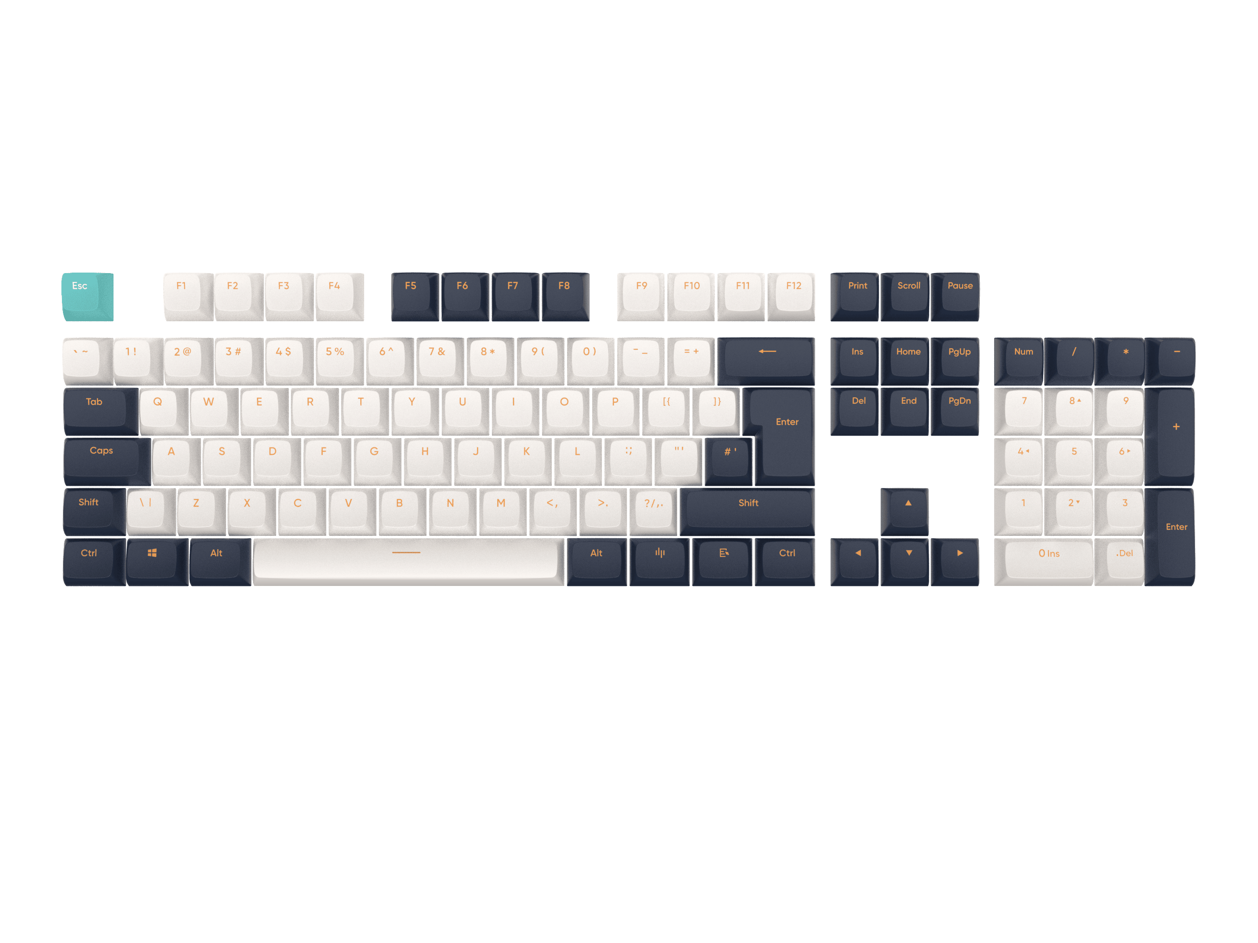Dark Project - Navy Blue / Ivory Keycaps [ANSI & ISO]