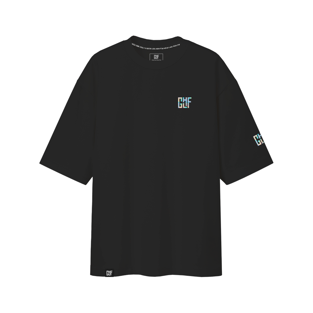 FragON - Holografic Logo Oversize T-shirt Black, S/M