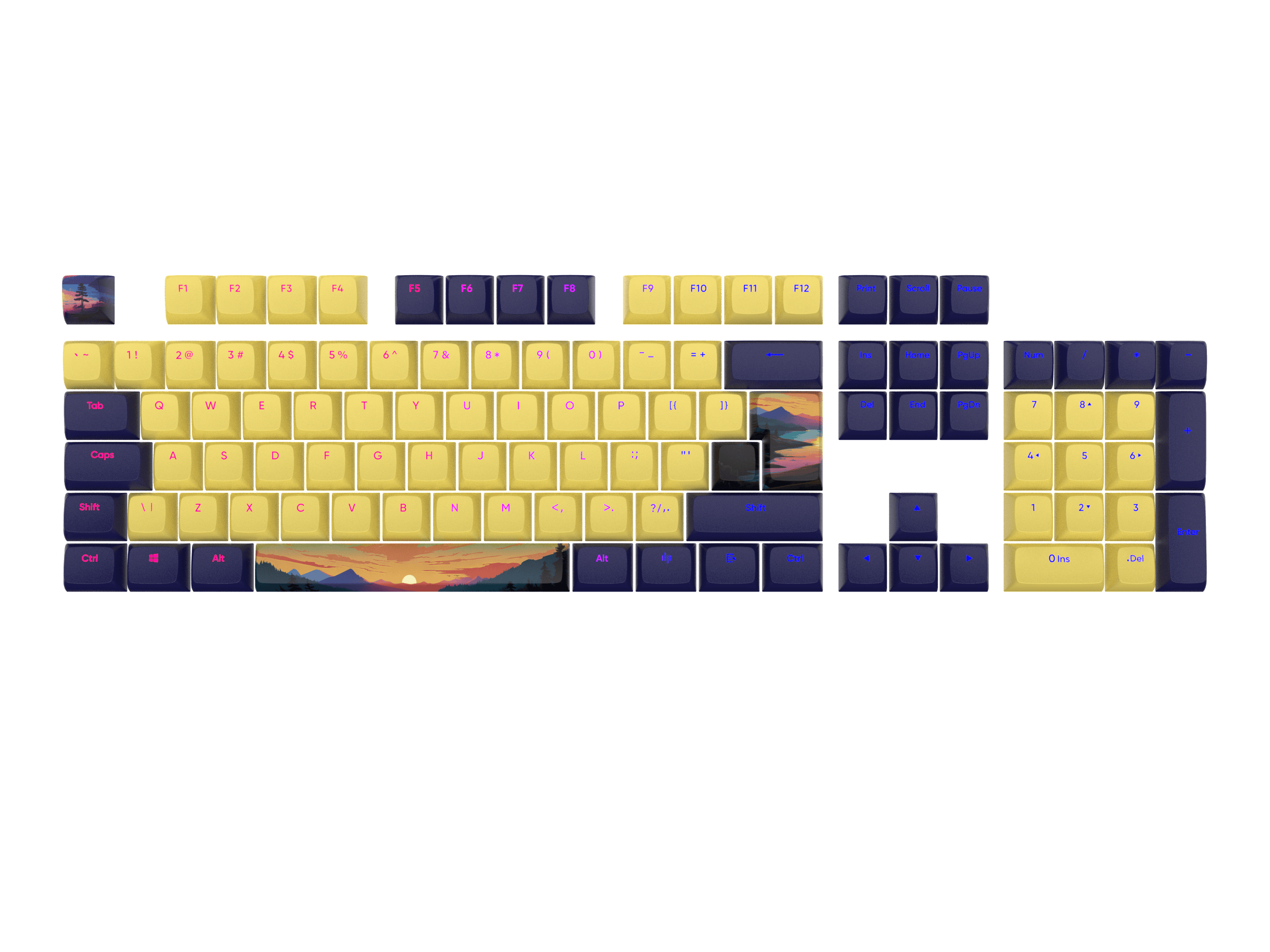 Dark Project - Sunset Keycaps [ANSI & ISO]