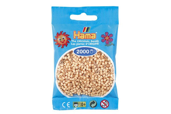 Hama mini perler 2000stk beige