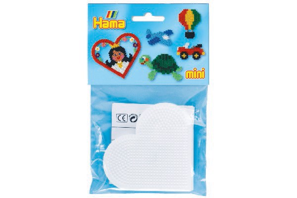 Hama mini 2stk stiftplader hjerte 8x9cm