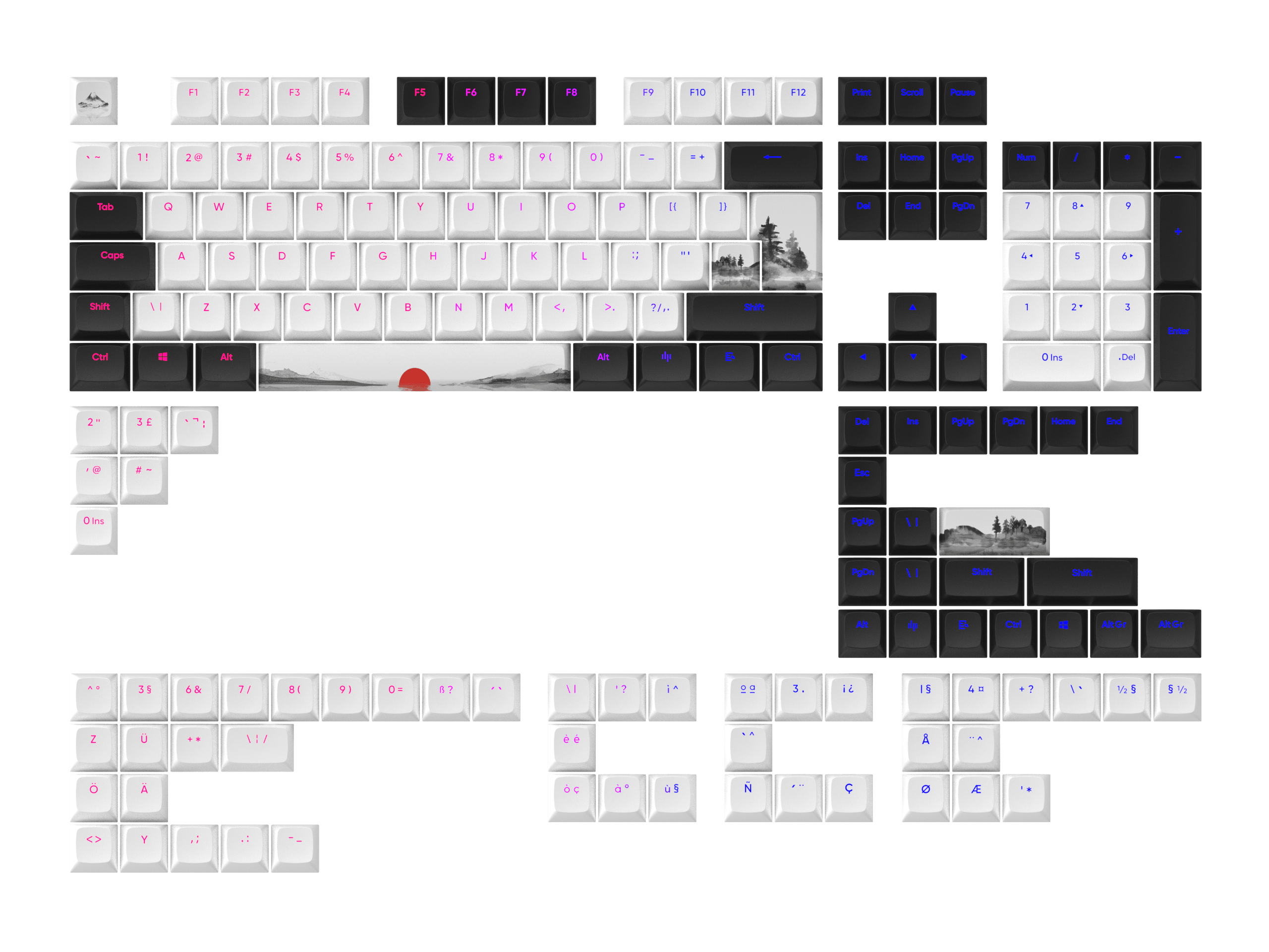 Dark Project - Fuji Keycaps [ANSI & ISO]