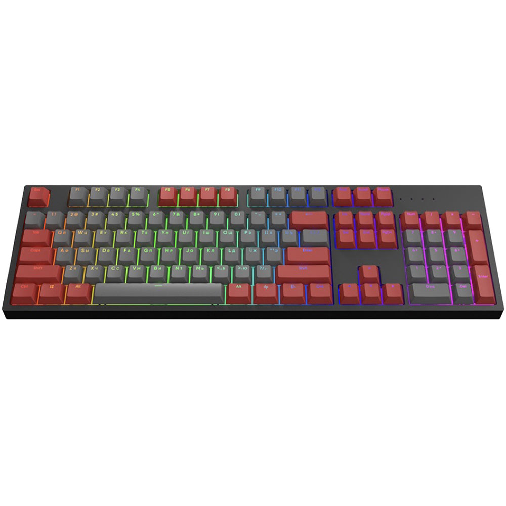 Dark Project KS-42 Keycaps PBT, ENG/RU/UA, Gray / Red