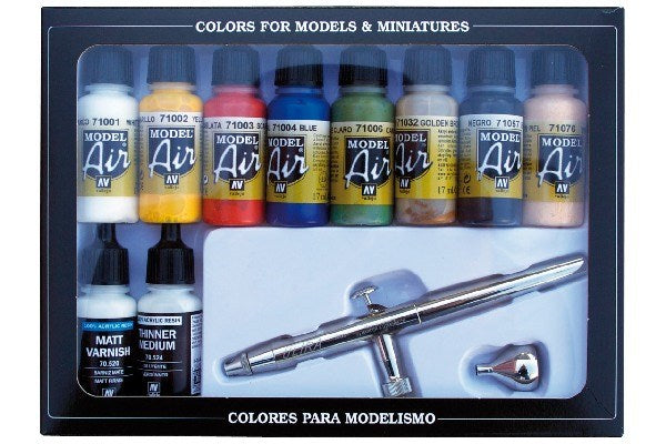 Model Air set basics colors 10x17ml + airbrush