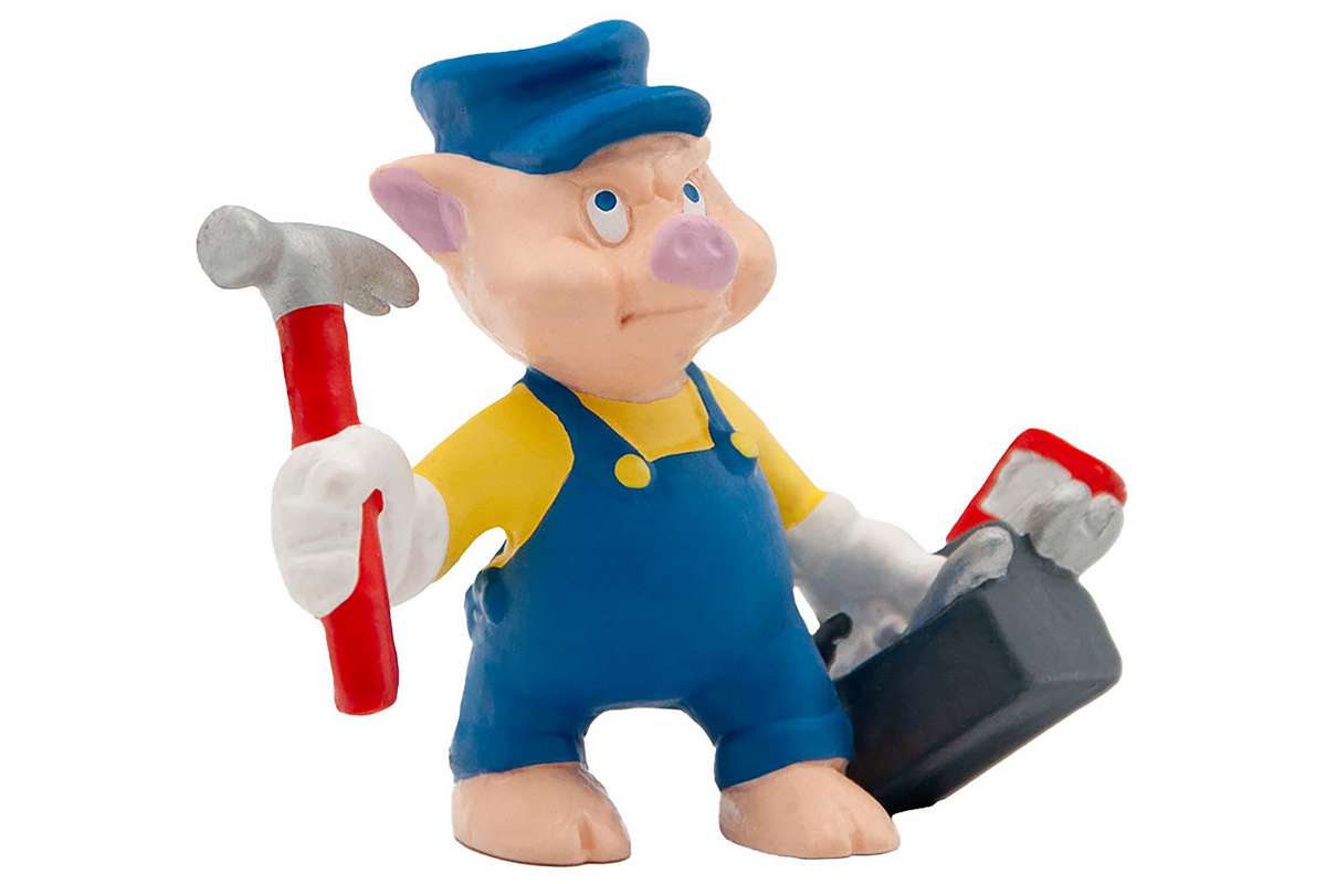 Walt Disney gris praktisk (3 små grise) 6cm