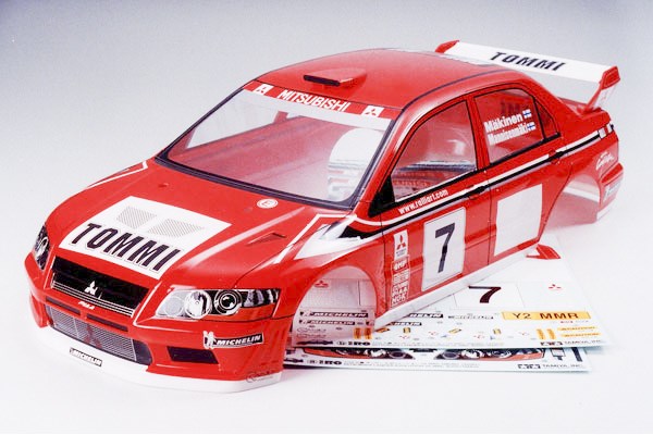 1/10 R/C Mitsubishi Lancer Evo VII WRC Body Parts