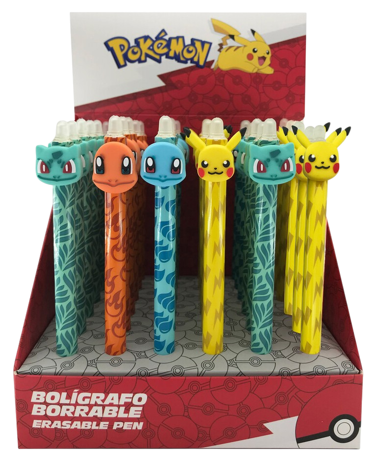 POKEMON - Starter - Head Topper Erasable Gel Pen (Display 36 pcs)
