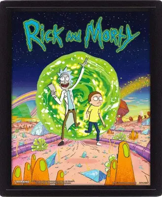 RICK AND MORTY PORTAL POSTER 3D LENT.