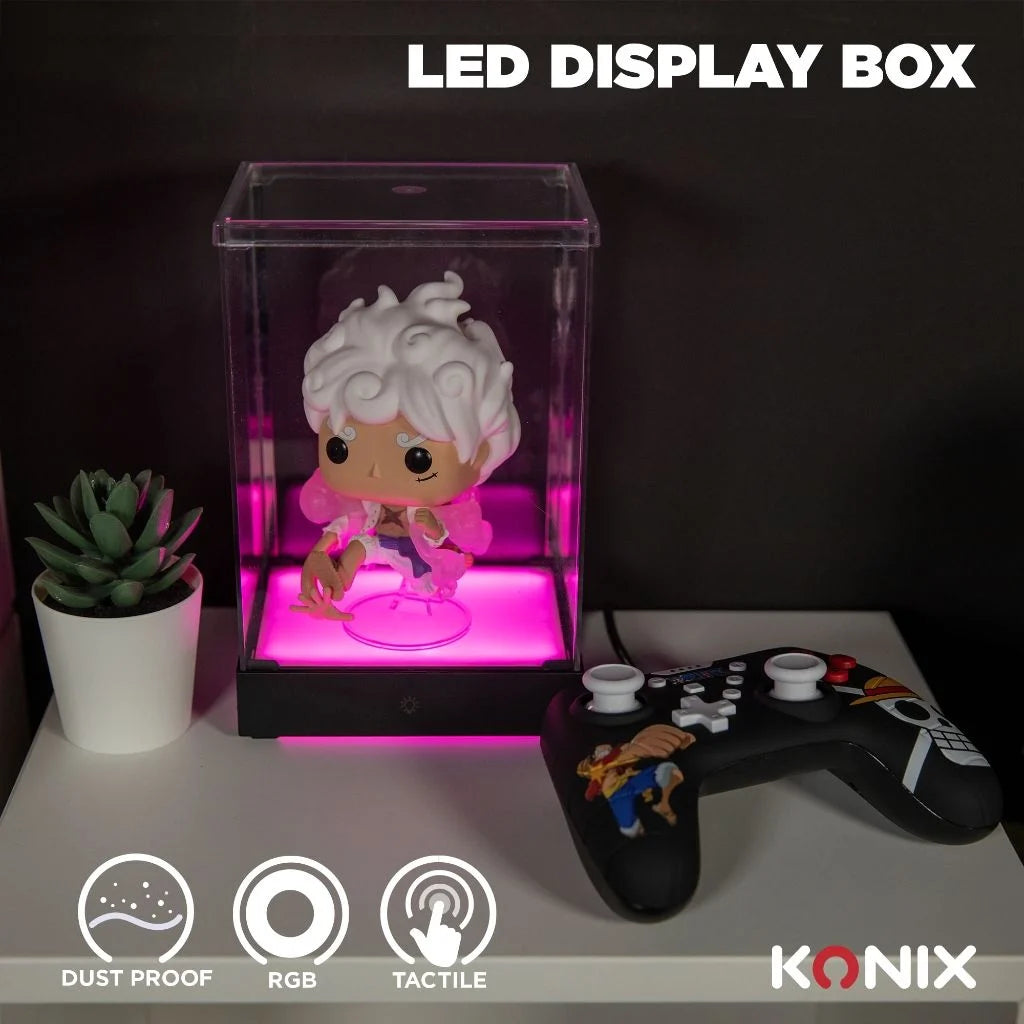 LED DISPLAY BOX - Acrylic Lighting Display Case - 8 Lighting Modes