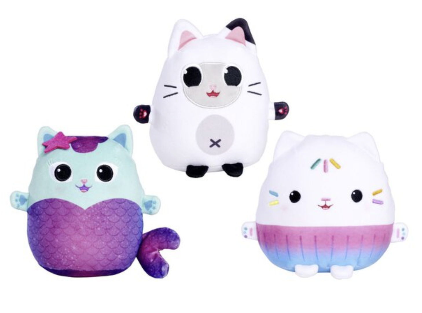 GABBY'S DOLLHOUSE - Squishy - Assortment de 6 Plushs 30cm - 3 Models