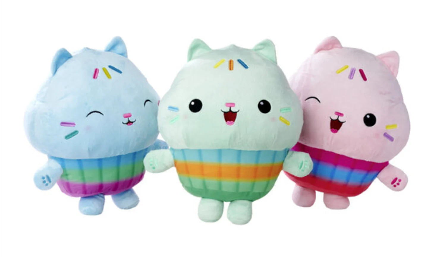 GABBY'S DOLLHOUSE - Cakey - Assortment de 5 Plushs 38cm - 3 Models