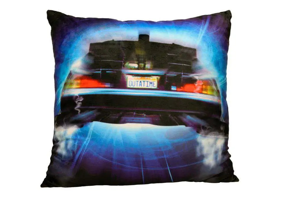 BTTF DELOREAN ROADS SQUARE CUSHION