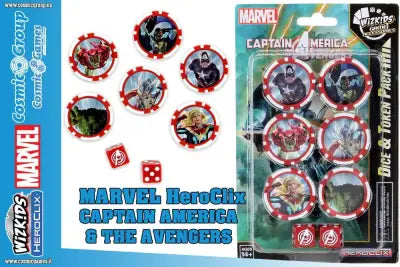 MHC CAP.AMERICA & AVENGERS DICE & TOKEN