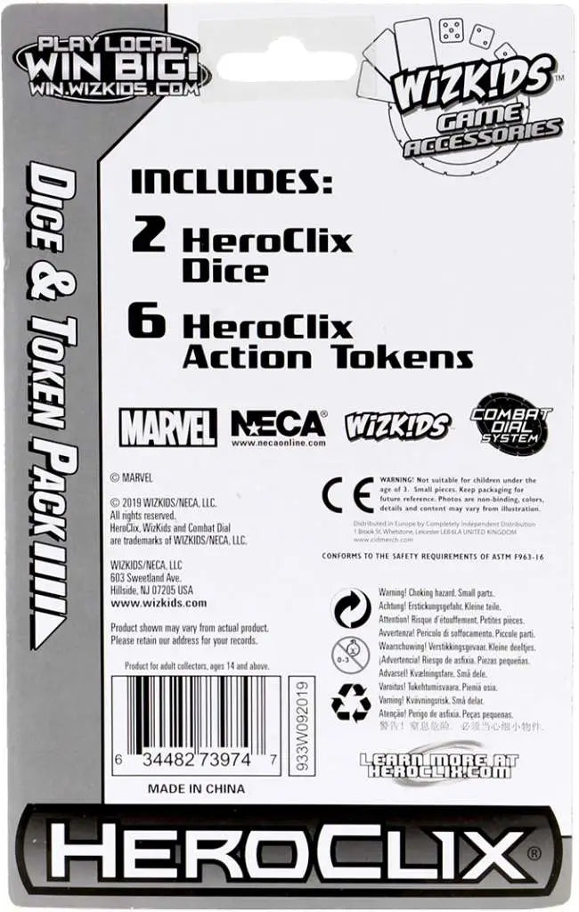 MHC CAP.AMERICA & AVENGERS DICE & TOKEN