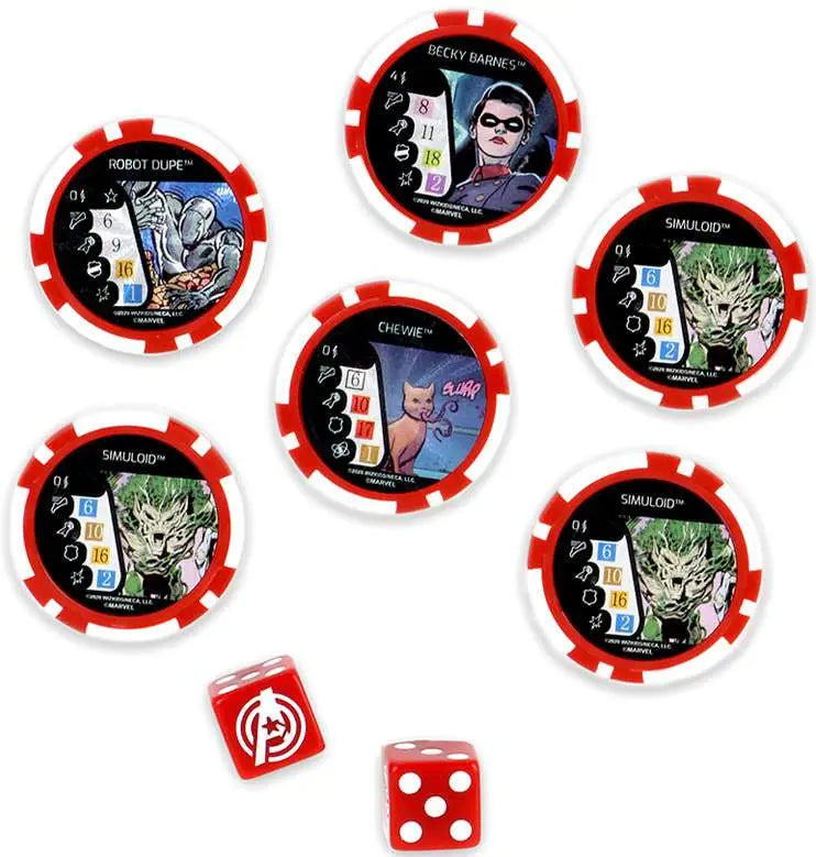 MHC CAP.AMERICA & AVENGERS DICE & TOKEN