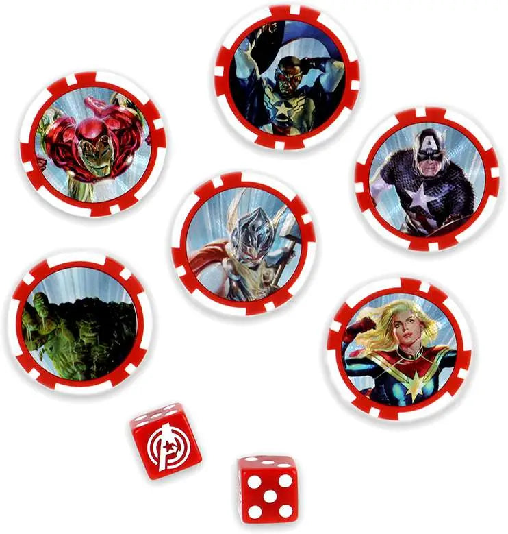MHC CAP.AMERICA & AVENGERS DICE & TOKEN