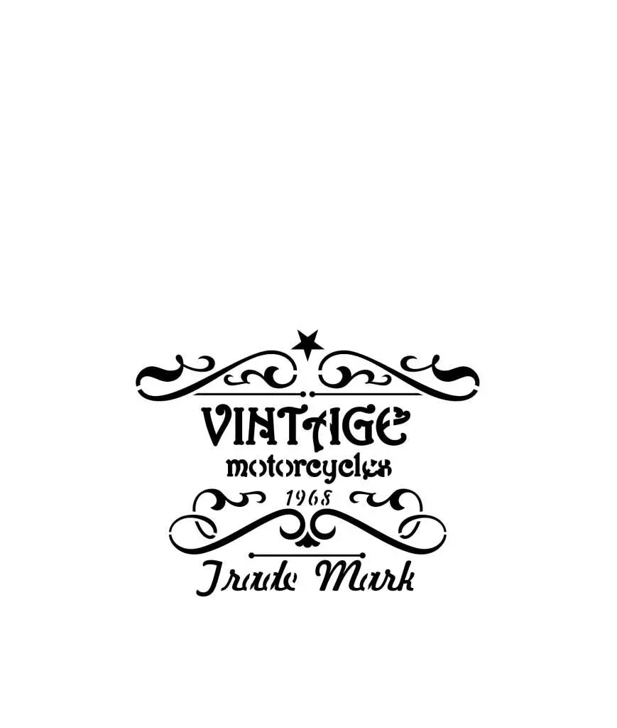 STENCIL STLET005 VINTAGE MOTORCYCLES SIG