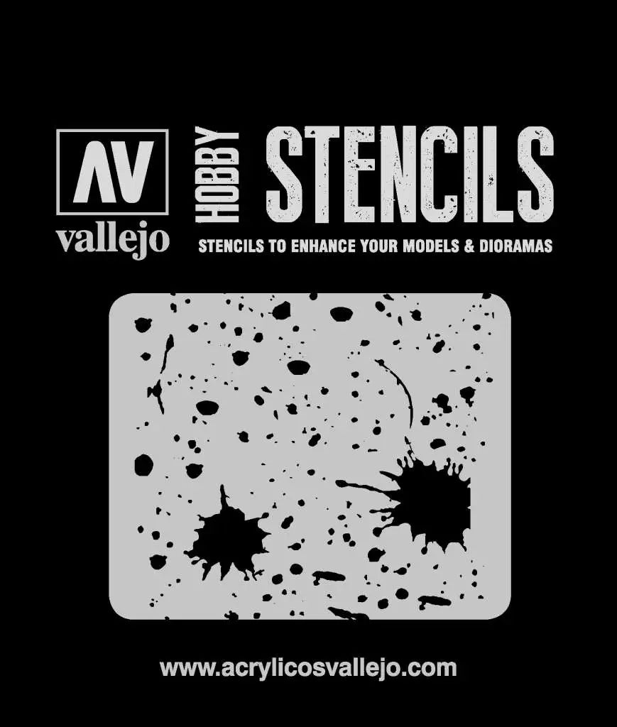 STENCIL STTX003 SPLASH & STAINS