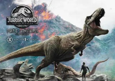 JURASSIC WORLD FK T-REX/CARNOTAURUS STAT