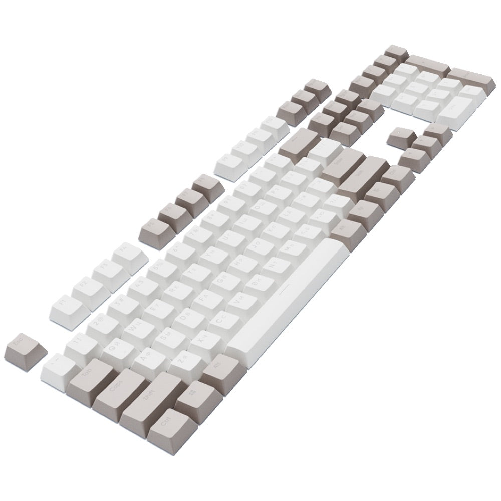 Dark Project KS-48 Keycaps PBT, ENG/RU/UA, Gray/White