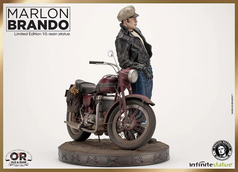 MARLON BRANDO W/BIKE OLD&RARE 1:6 RESIN