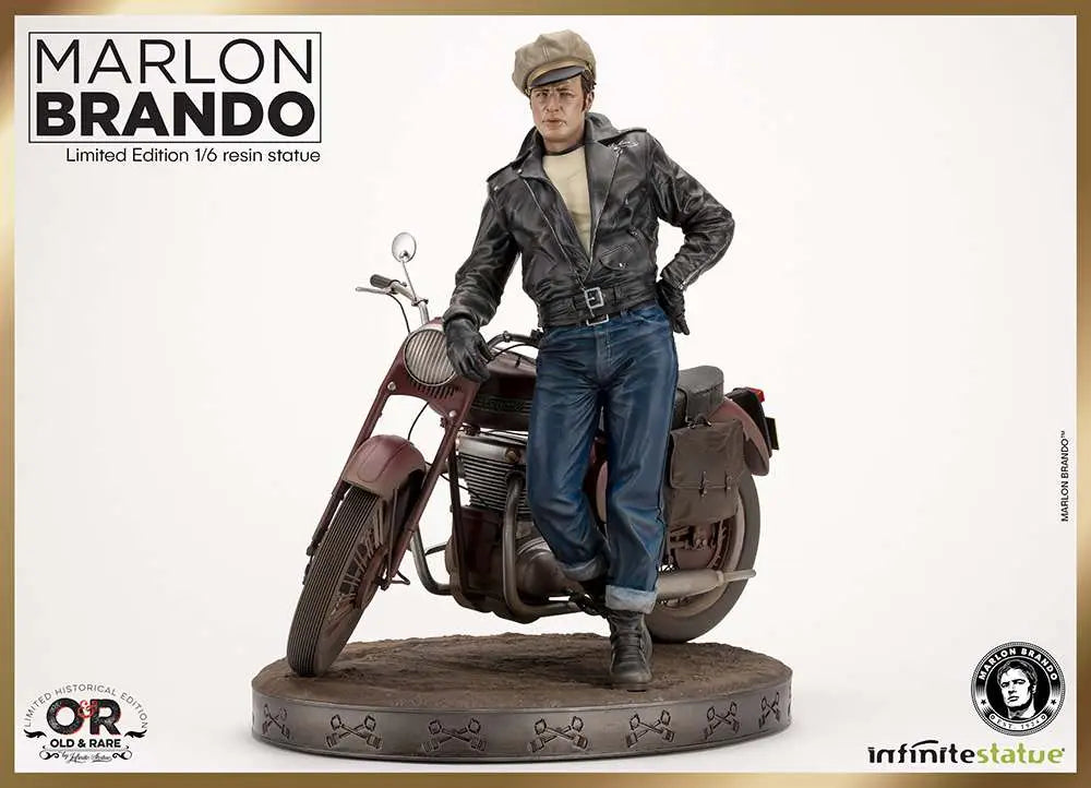 MARLON BRANDO W/BIKE OLD&RARE 1:6 RESIN