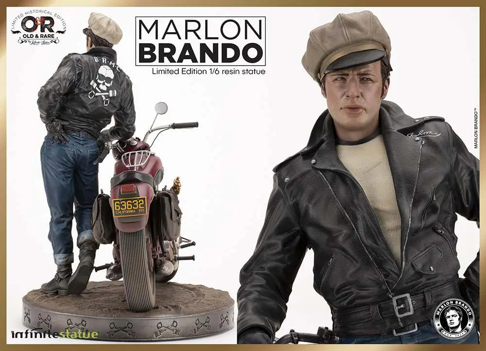 MARLON BRANDO W/BIKE OLD&RARE 1:6 RESIN