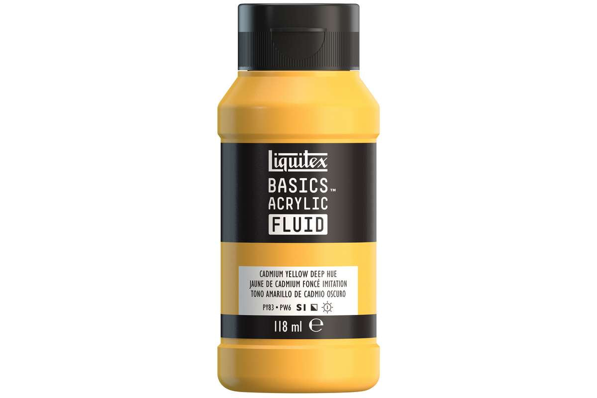 Basics fluid 118ml cadmium yellow deep hue row 163