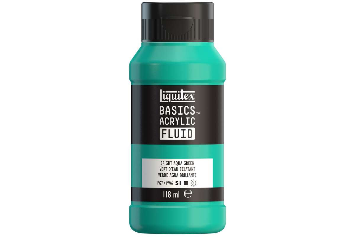 Basics fluid 118ml bright aqua green row 660