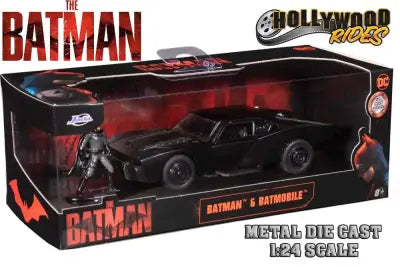 BATMAN 2022 BATMOBILE & BATMAN 1/24 DIE-CAST MODEL