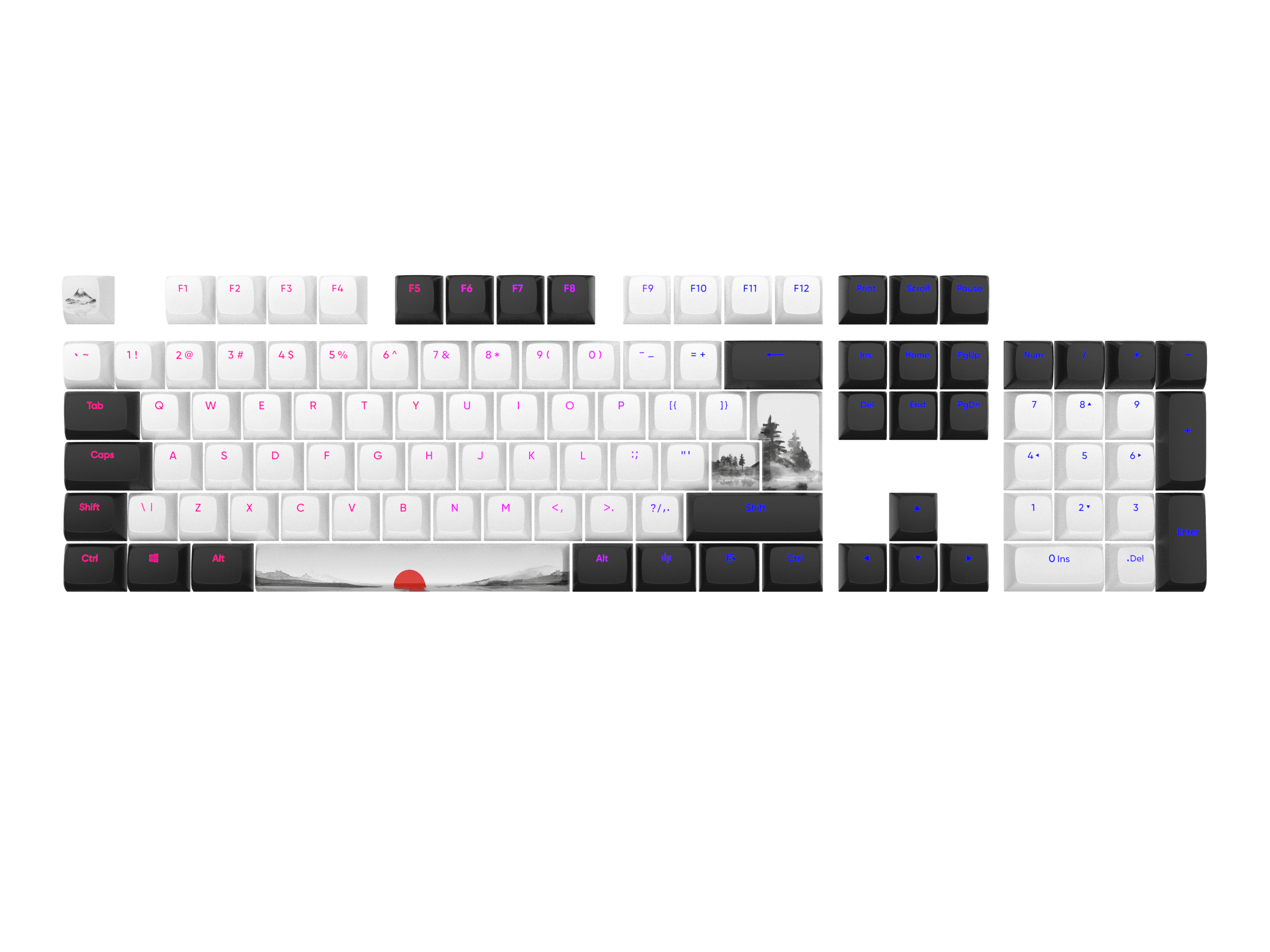 Dark Project - Fuji Keycaps [ANSI & ISO]