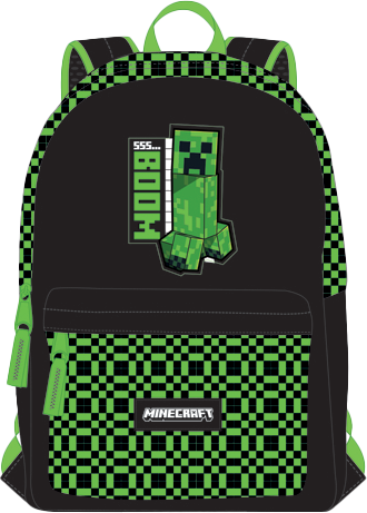 MINECRAFT - Boom - 1 Comp. BackPack + pocket '42x30x18cm'