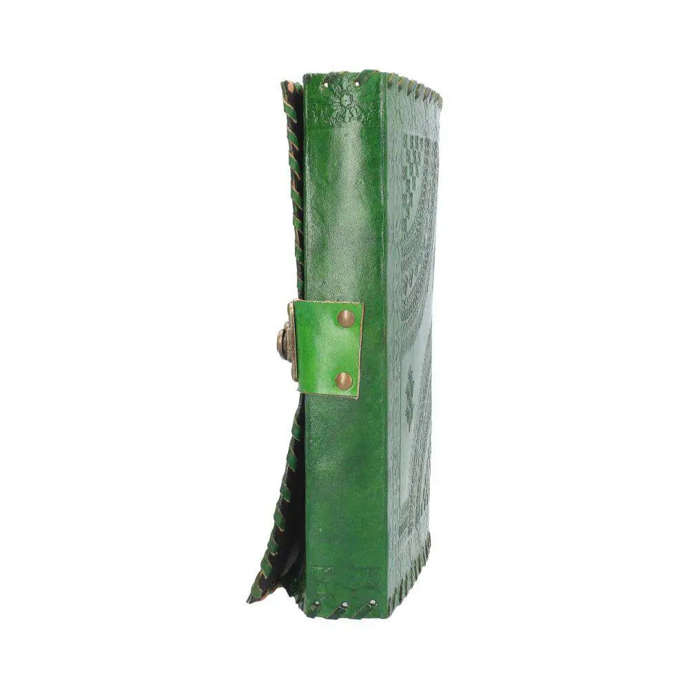 LEATHER DIARY EMBOSS GREENMAN & TWO LOCK