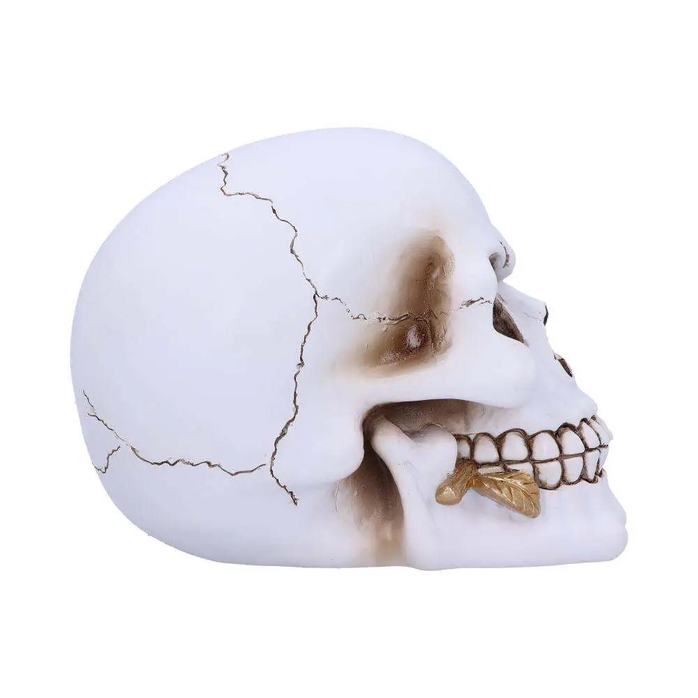 SKULL GOTHIC FLORAL FATE GOLDEN ROSE