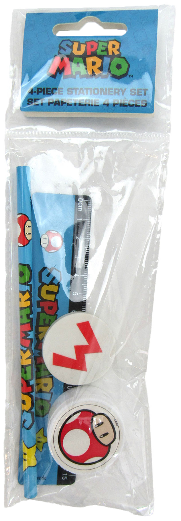 SUPER MARIO - Stationery Set - 4pc.