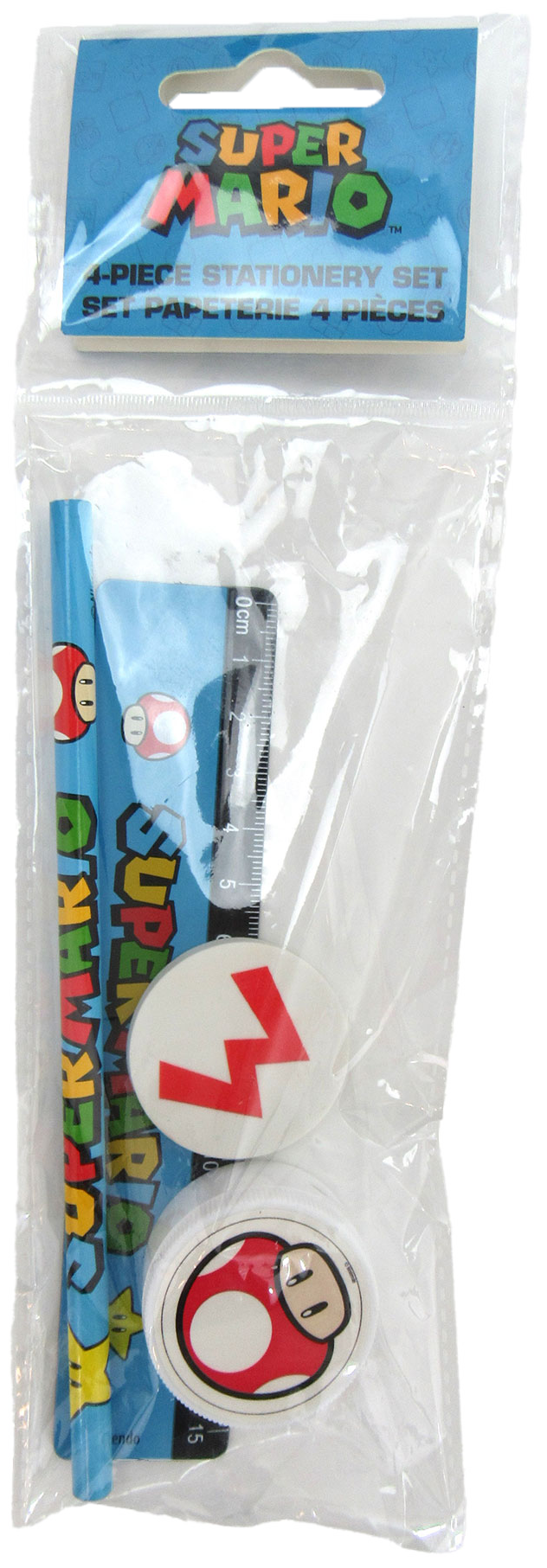 SUPER MARIO - Stationery Set - 4pc.