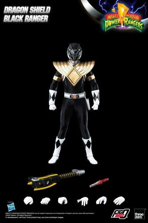 MMPR DRAGON SHIELD BLACK RANGER 1/6 AF