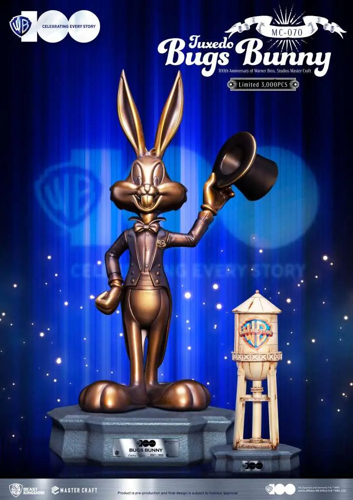 WARNER BROS STUDIOS 100TH ANN. TUXEDO BUGS BUNNY MASTERCRAFT