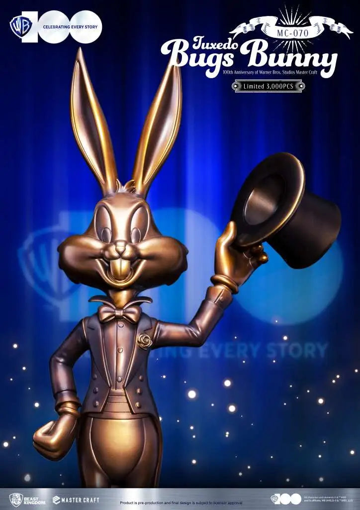 WARNER BROS STUDIOS 100TH ANN. TUXEDO BUGS BUNNY MASTERCRAFT