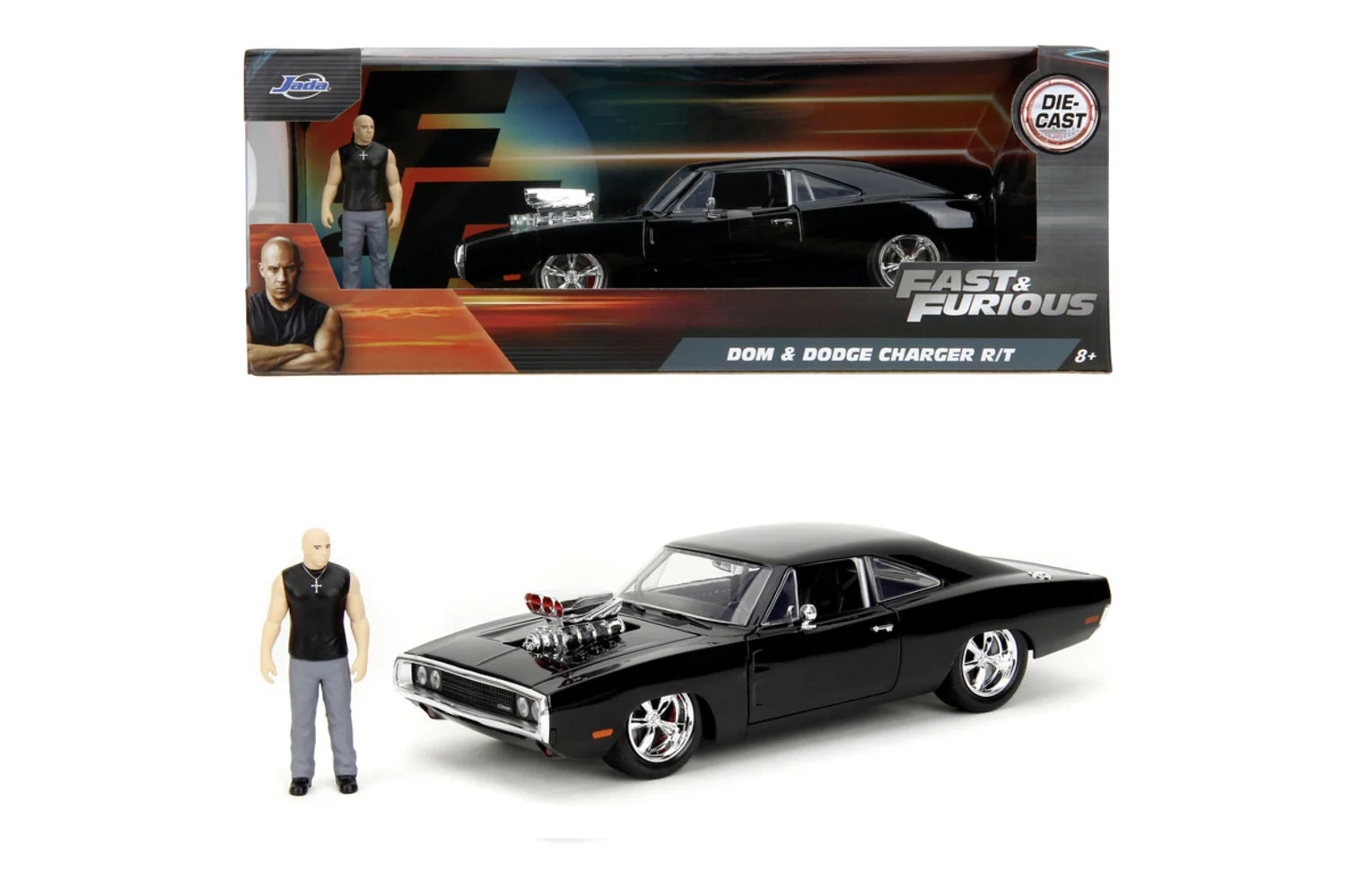 FAST & FURIOUS - 1970 Dodge Charger + Figure - 1:24