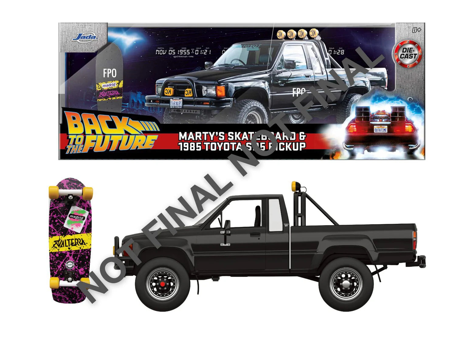 BACK TO THE FUTURE - Marty's Skateboard 1985 Toyota - 1:24