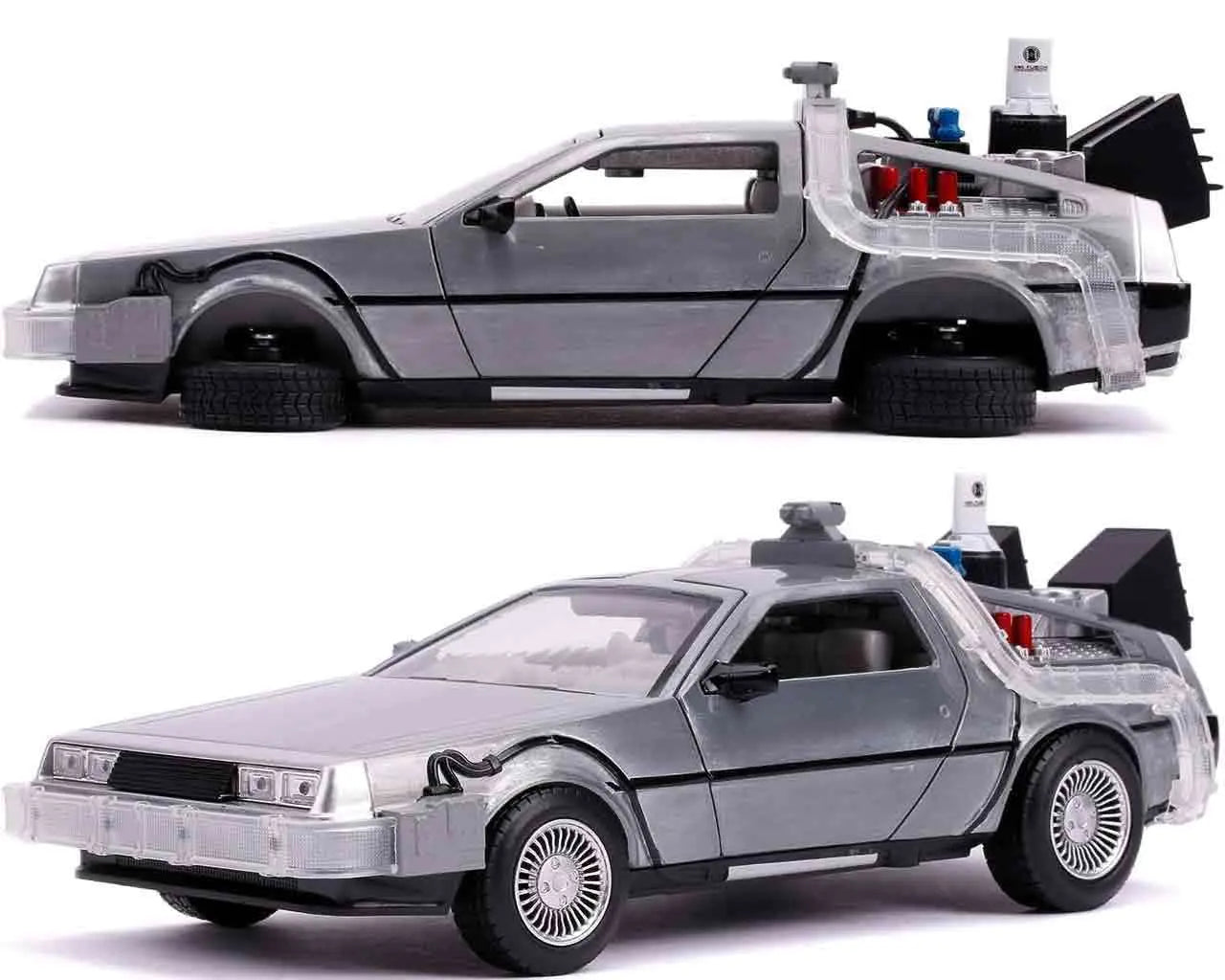 BACK TO THE FUTURE PART 2 1982 DELOREAN LIGHTS 1/24 DIE-CAST MODEL