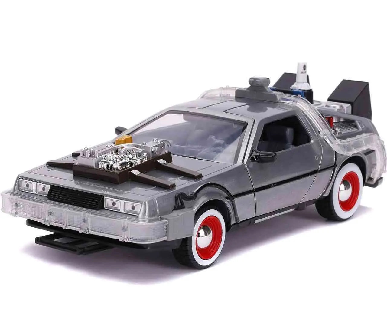 BACK TO THE FUTURE 3 1982 DELOREAN LIGHTS 1/24 DIE-CAST MODEL