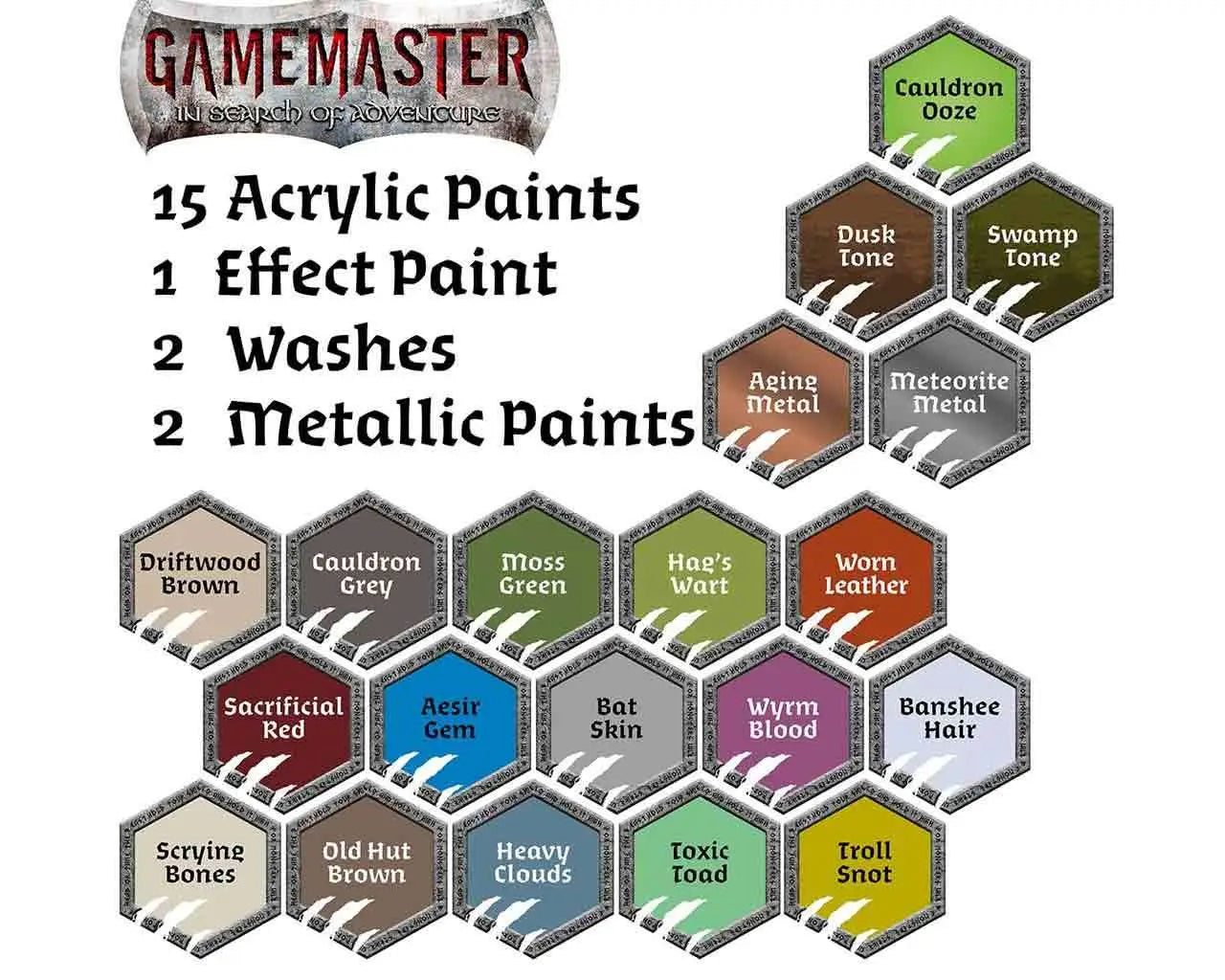GAMEMASTER WILDERNESS ADVENTURES RPG PAINT SET