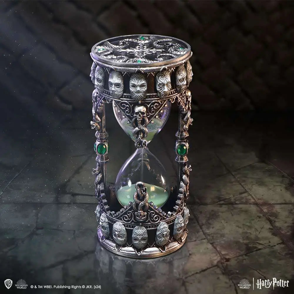 HARRY POTTER DEATH EATER SAND TIMER IN METALLIC SILVER