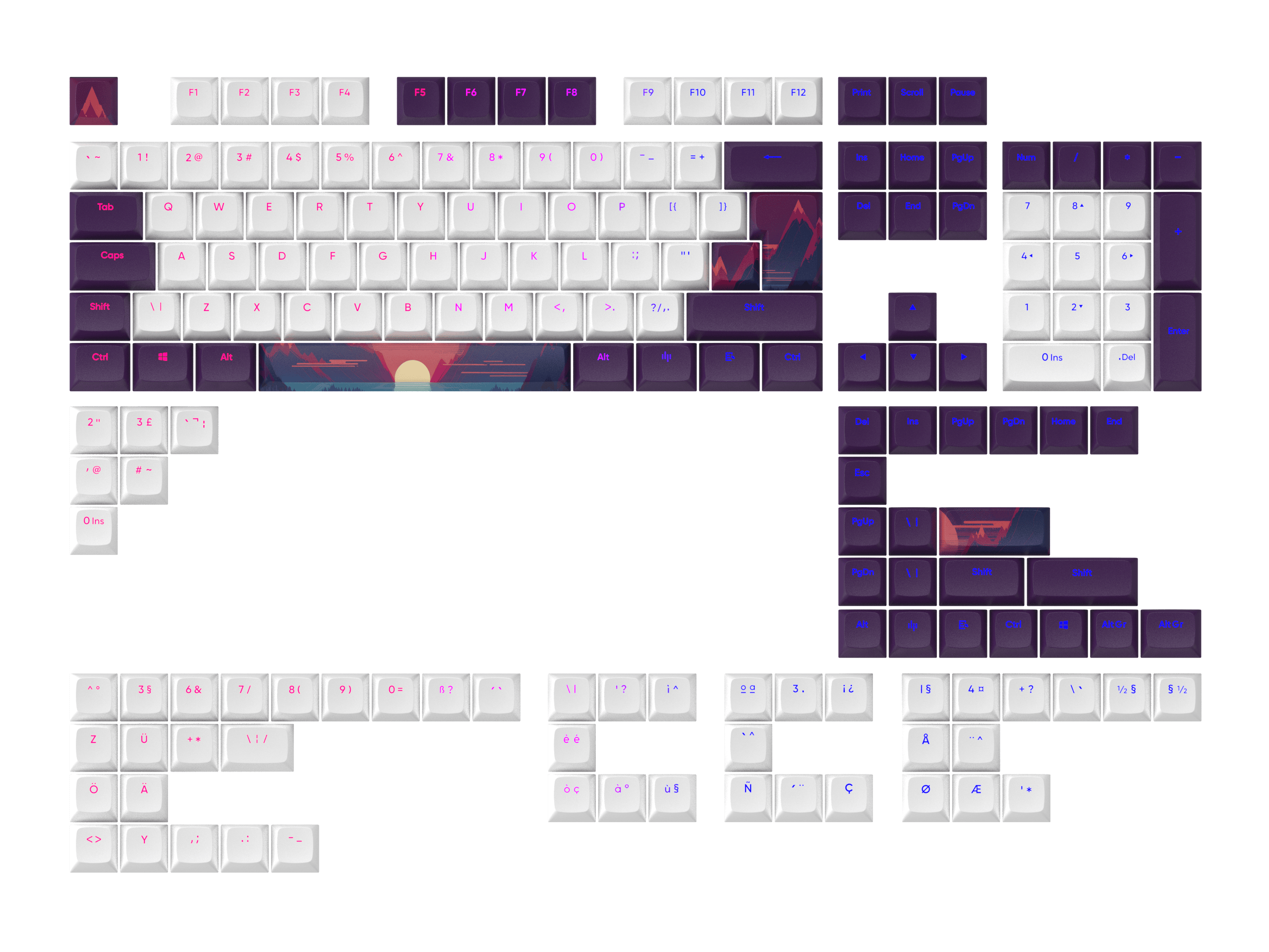 Dark Project - Sunrise Keycaps [ANSI & ISO]