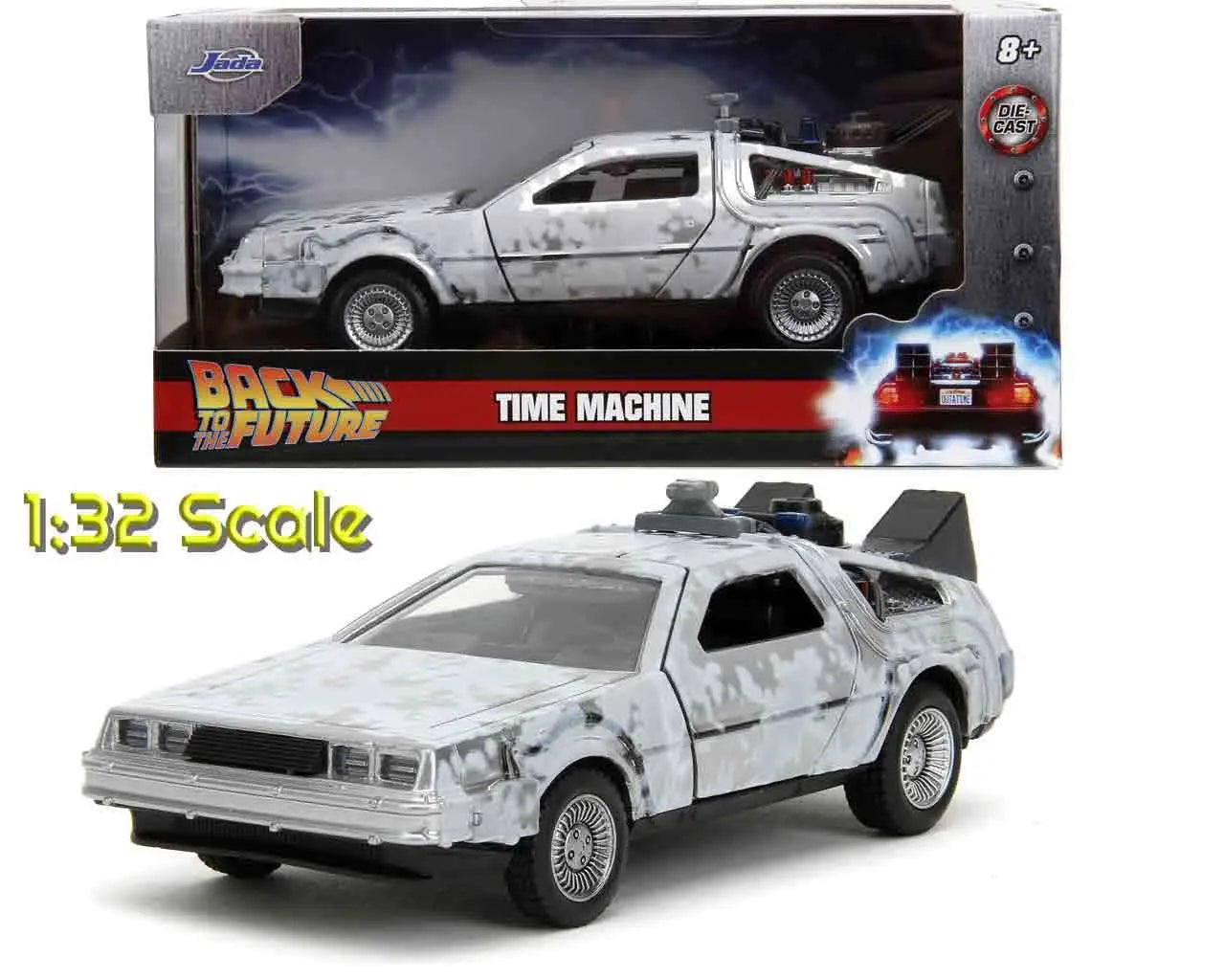 BACK TO THE FUTURE PART 1 1982 DELOREAN FROST EFFECT 1/32 DIE CAST MODEL VARIANT LIMITED EDITION