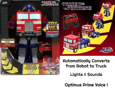 TRANSFORMERS GENERATION 1 OPTIMUS PRIME TRANSFORMING TO ROBOT 1/16 REMOTE CONTROL MODE
