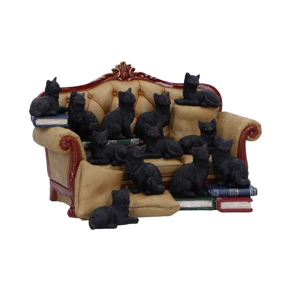 COUCH CLOWDER WITH 48 DISPLAY CATS