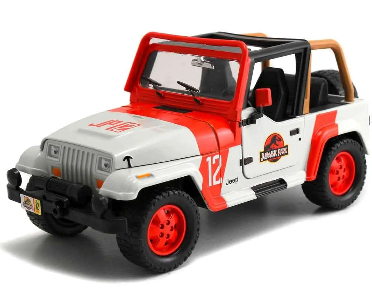 JURASSIC PARK 1992 JEEP WRANGLER YJ SAHARA 1/24 DIE-CAST MODEL